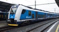 Passenger train on the route Ceska Trebova - Brno. Train companies Czech.