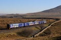 Passenger train on Settle to Carlisle railway line Royalty Free Stock Photo