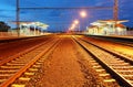 Passenger train station Royalty Free Stock Photo