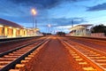 Passenger train station Royalty Free Stock Photo
