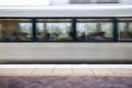 Passenger train stopped at city station Royalty Free Stock Photo