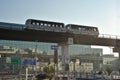 Passenger train between terminals in airport