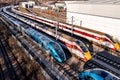 Passenger trains stabled during the rail worker strike