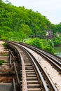 Passenger trains Tham Kasae bridge Death Railway on the River Kwai Kanchanaburi, Thailand