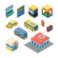 Passenger Transportation Isometric Icons