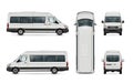 Passenger van template Royalty Free Stock Photo