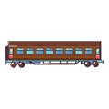 Passenger wagon icon, cartoon style Royalty Free Stock Photo
