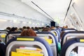 Passengers on airliner Royalty Free Stock Photo