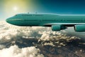 A passengers airplane on flight over The Andes Mountain Range