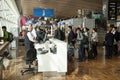 Passengers on airport boarding a flight