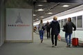 Passengers arriving at Paris Charles de Gaulle Airport