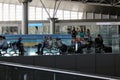 Passengers awaiting their flight at the Vnukovo International Airport Moscow - July 2017