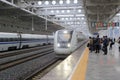 Passengers boarding highspeed train Royalty Free Stock Photo