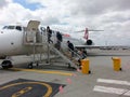 Passengers Boarding qantas plane at Perth airport