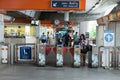 Passengers at BTS Skytrain station passing