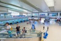 Passengers at Cam Ranh International Airport interior, Vietnam Royalty Free Stock Photo