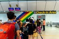 Passengers check-in at Clark Airport Terminal, Clark, Philippines Dec 21, 2018