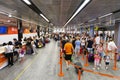 Passengers check in at Milan Malpensa airport