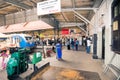 Passengers in Colombo fort railway station, indoor