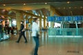 Passengers in departure lounge of Vnukovo International Airport