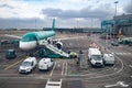 Passengers Disembarking from plane Royalty Free Stock Photo