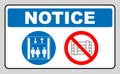 Passengers elevator sign. Lift vector icon. Vector illustration isolated on white background. Blue mandatory symbol Royalty Free Stock Photo