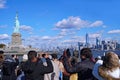 Passengers on the ferry to Liberty Island