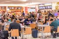 Passengers in the food court in airport