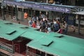 Passengers getting in a ferry boat at Chit lom Pier