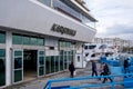 Passengers getting off the ferry. Karsiyaka, Izmir / Turkey