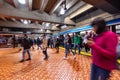 Passengers getting off the subway train at Lionel Groux station