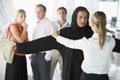 Passengers going through airport security check Royalty Free Stock Photo