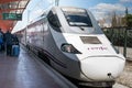 07 03 2019 madrid Spanish train alvia from Madrid to Asturias in Chamartin Station Royalty Free Stock Photo