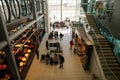 Passengers inside Henri Coanda International Airport, near Bucharest, Romania Royalty Free Stock Photo