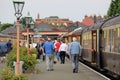 Passengers leaving train Severn Valley Railway