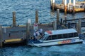 Passengers loading on Taxi boat during the day,One of Sydney, sm