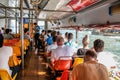 Passengers On One Of The Ferry Boats Touring The Famous Chao Phraya River Bangkok, Thailand Royalty Free Stock Photo