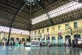 The passengers platform and railways of the Estacion del Nord, Valencia train station in Spain