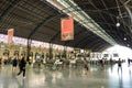 The passengers platform and railways of the Estacion del Nord, Valencia train station in Spain