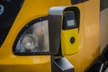 Passengers rush to the train, validate tickets, fare, public transport.