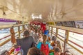 Passengers in a streetcar in New Orleans Royalty Free Stock Photo