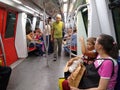 Passengers in subway train metro Caracas Venezuela Royalty Free Stock Photo