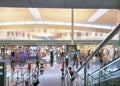 Passengers in transit in a Terminal of Barcelona international a