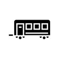 passengers transportation trailer glyph icon vector illustration