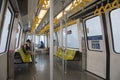 Passengers travel with Light Rail Transit LRT train in Singapore Royalty Free Stock Photo