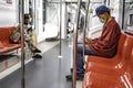 Passengers traveling by suburban electric train Red Line to Rangsit Station Pathum Thani, Thailand