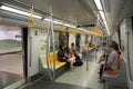 Passengers traveling on the subway in Singapore Royalty Free Stock Photo