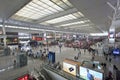 Passengers waiting at Hongqiao Railway Station