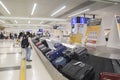 Passengers waiting for luggage at baggage pickup area at Taoyuan International Airport Royalty Free Stock Photo