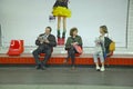 Passengers waiting for Metro Train, Metro Station, Paris, France